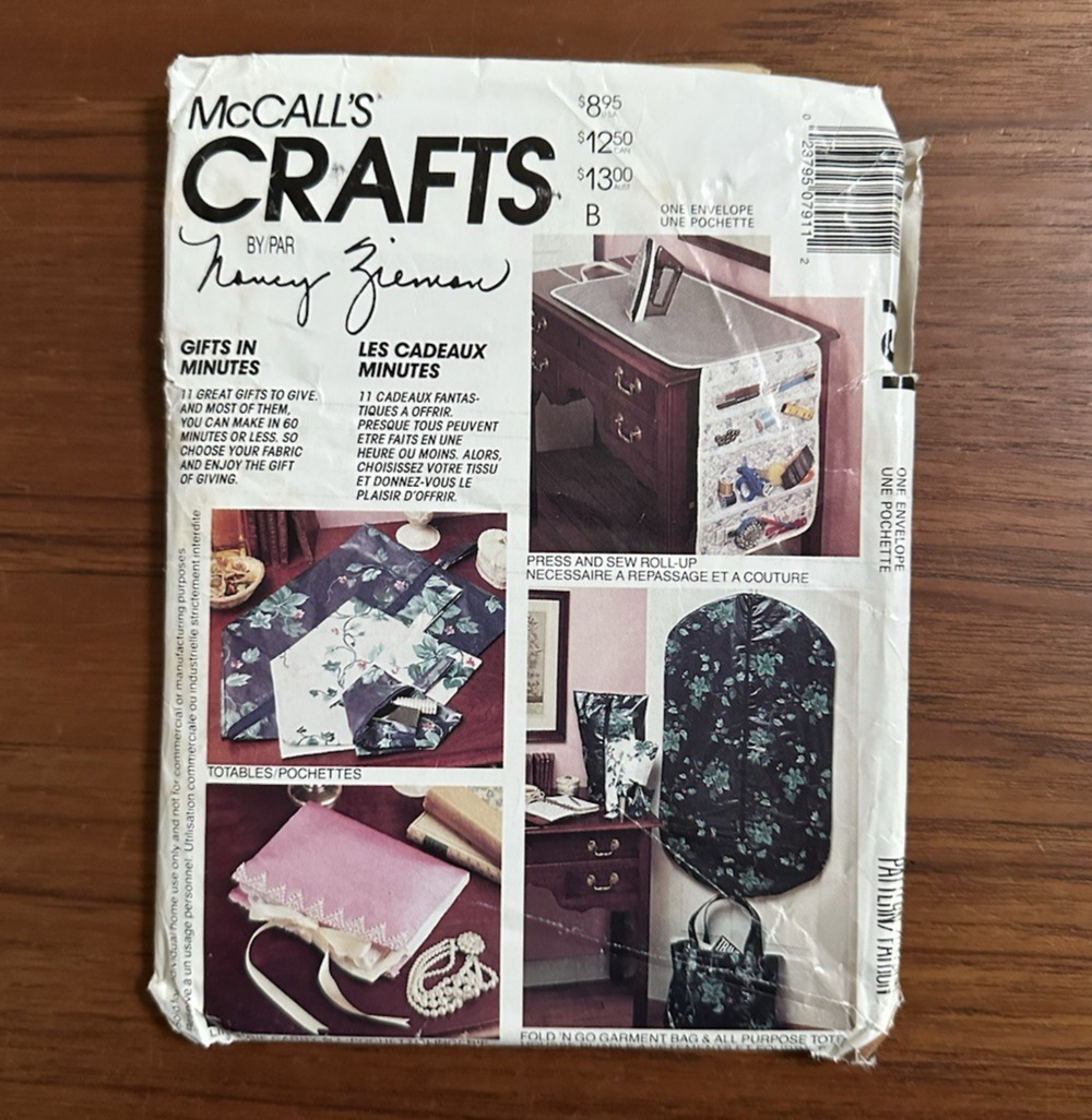 UNCUT McCalls Craft Pattern Gifts #6278 Or 791 Tote Bag Casserole Wrap